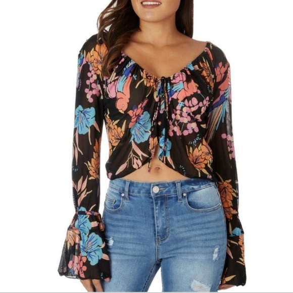 FREE PEOPLE WOMEN’S OF PARADISE TOP BLACK COMBO-SIZE X-SMALL - Picture 11 of 16